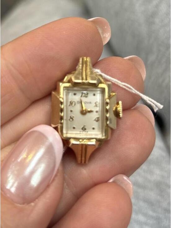 Bulova Accessories - 1957 Bulova "Gilda A" 10k White Gold Plated Cocktail Watch Gold Fill